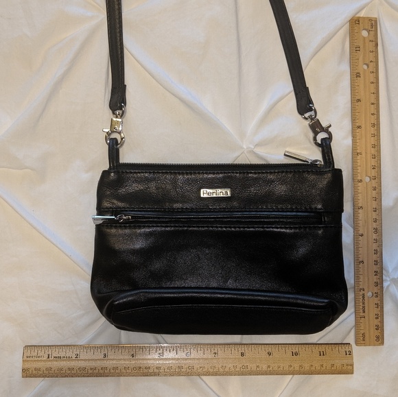 Perlina Bags Perlina Black Leather Small Shoulder Bag Poshmark